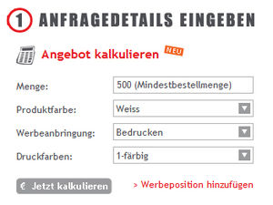 Schritt 1- Anfragedetails eingeben