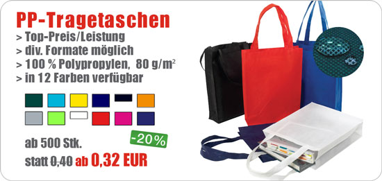 Tragetaschen PP Non-Woven Werbeartikel