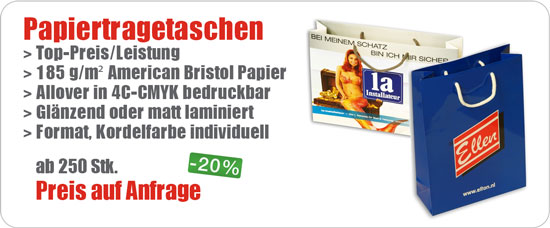 Papiertragetaschen Werbeartikel