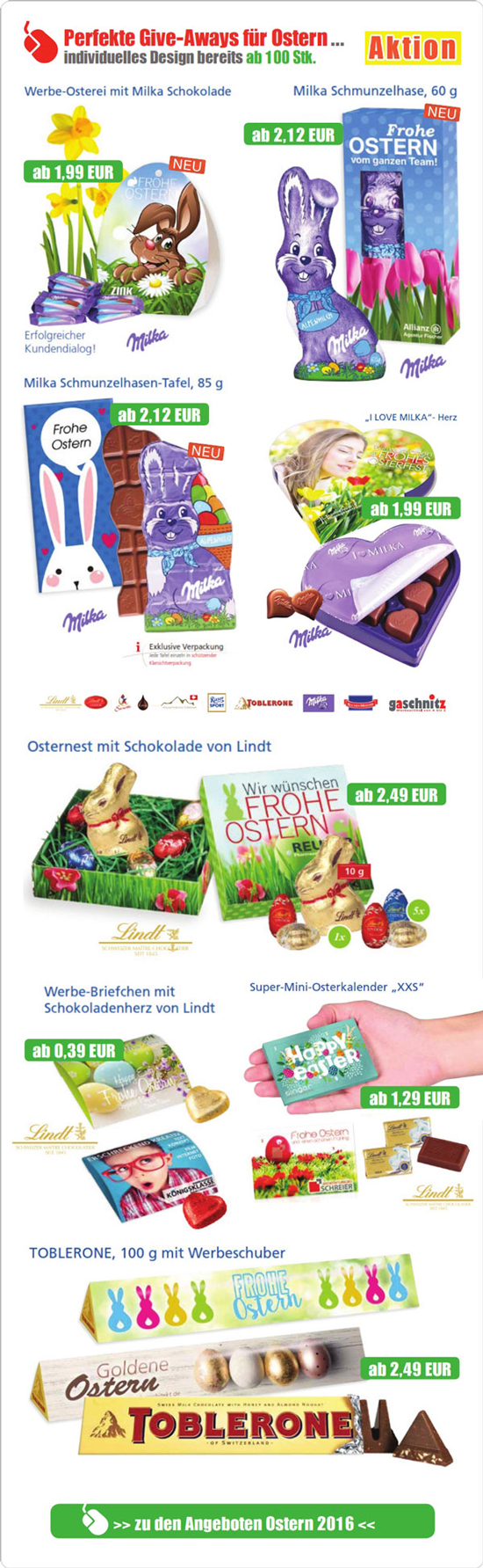 Sonderaktion Werbegeschenke Ostern 2016