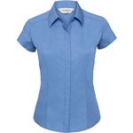 Popeline-Bluse mit Cap-Sleeve