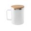 Becher Edelstahl mit Bambusdeckel 420ml