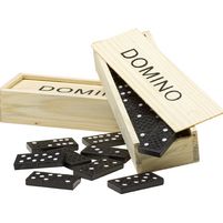 Domino-Spiel in Holzbox