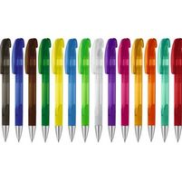 Druckkugelschreiber LOOK grip transparent SI