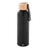 Trinkflasche Metall Recycling Holzdeckel 600 ml
