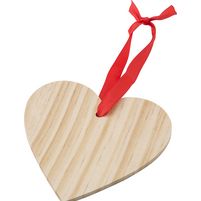 Weihnachtsbaumanhänger X-MAS Heart aus Holz