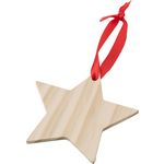 Weihnachtsbaumanhänger X-MAS Star Holz