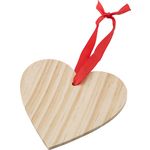 Weihnachtsbaumanhänger X-MAS Heart aus Holz