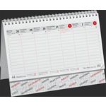 Tischkalender klein grau/rot