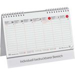 Tischkalender klein grau/rot