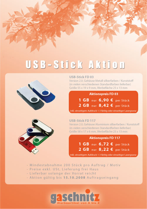 Herbstaktion USB-Sticks
